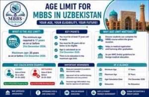 Read more about the article Age Limit for MBBS in Uzbekistan 2026 | Minimum & Upper Age