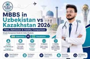 Read more about the article MBBS in Uzbekistan vs Kazakhstan 2026: Fees, Admission & Validity Comparison