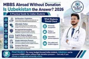 Read more about the article MBBS Abroad Without Donation: Is Uzbekistan the Answer? 2026